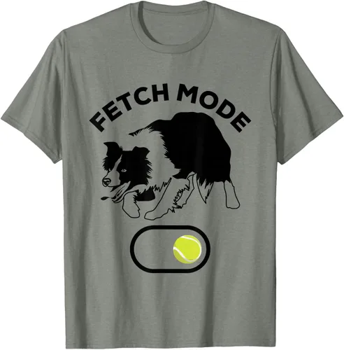 Vista 28 de Border Collie Stuff - Camiseta de pelota de tenis para hombre, Border Collie Fetch, Blanco Gris Oscuro