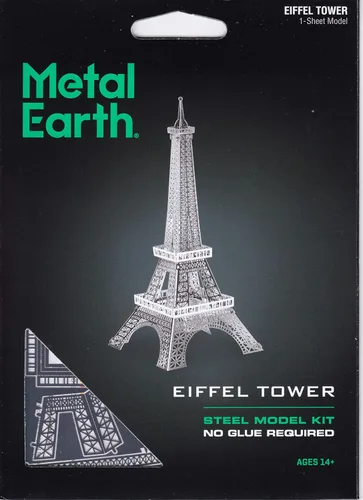 Vista 6 de Juego de modelo de Torre Eiffel metálico, Fascinations Metal Earth 3D