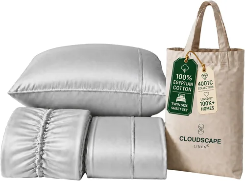 Vista 60 de CLOUDSCAPE LINEN Sábanas de cama individuales de lujo 100% algodón egipcio 01. blanco