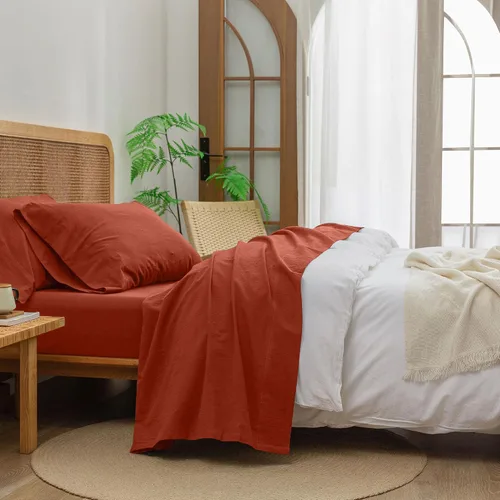 Vista 30 de BESTOUCH Juego de sábanas 100% algodón lavado, tacto de lino, súper suave, cómodo, elegante, ligero, juego de ropa de cama de 3 piezas, color gris