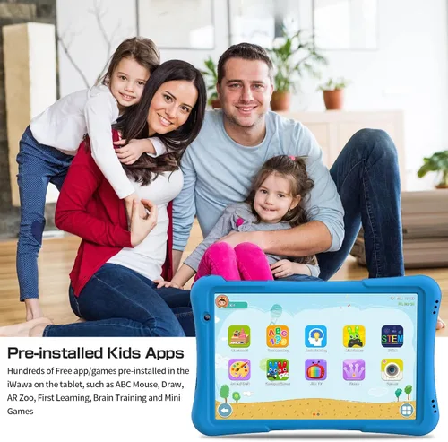 Vista 4 de PRITOM Tableta para niños de 10 pulgadas Android 14, 32GB, Quad-Core, 6000mAh, pantalla IPS HD grande, WiFi 6, cámara dual, Bluetooth, Tableta