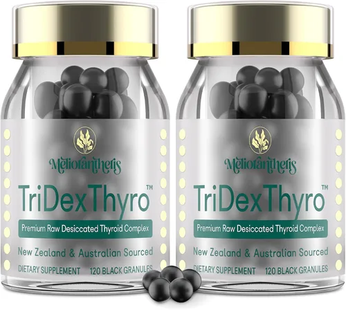 Vista 8 de Suplemento tiroideo – TriDexThyro Complejo tiroideo desecado crudo 375 mg con bovino, porcino y ovino – 120 cápsulas para mujeres y hombres