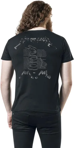 Vista 5 de Metallica T Shirt 4 Faces Band Logo Official Mens Black