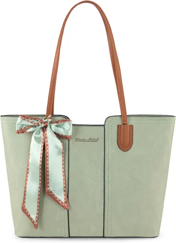 Vista 13 de Montana West - Bolsos de mano para mujer, bolso tipo satchel con asa superior mediana