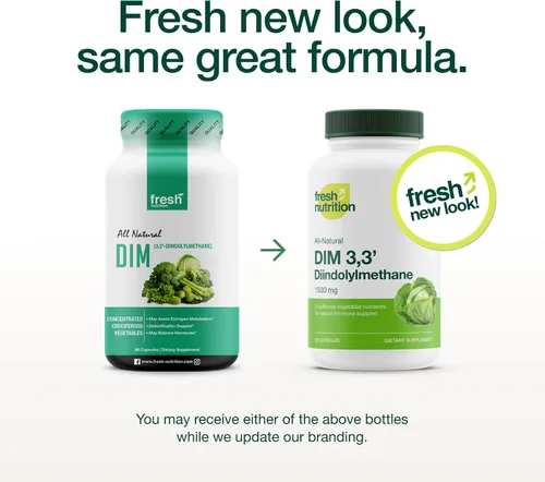 Vista 2 de DIM Suplemento 500mg - Diindolilmetano - Vegano, sin OMG, sin gluten - 90 cápsulas