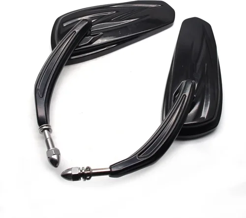 Vista 6 de MZS Espejos retrovisores para motocicleta compatibles con Sportster Softail Road King Street Electra Glide Dyna Ultra Fat Bob Sport Low Rider