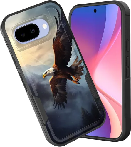 Vista 36 de Funda para Pixel 6A, funda híbrida de doble capa resistente a prueba de golpes de policarbonato duro de silicona suave TPU para Google Pixel 6A