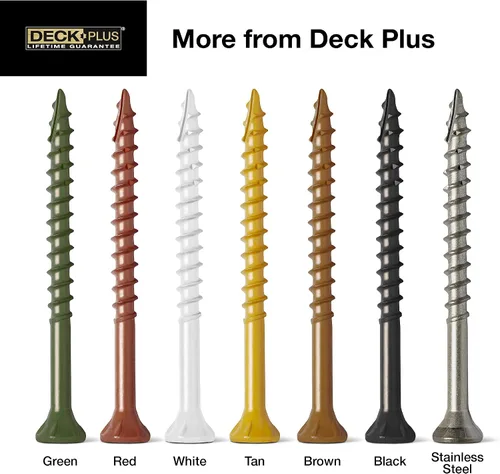 Vista 11 de Deck Plus 48408 Tornillos para madera #10 x 3-1/2", verde, caja de 5 libras (paquete de 2)