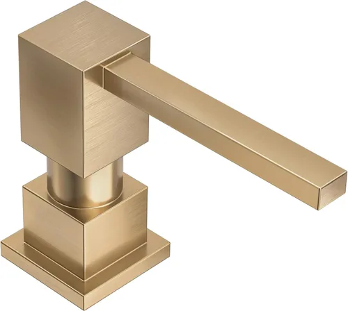 Vista 10 de Lava Odoro Dispensador de jabón para fregadero de cocina, dispensador de jabón dorado para fregadero, moderno y cuadrado integrado para fregadero