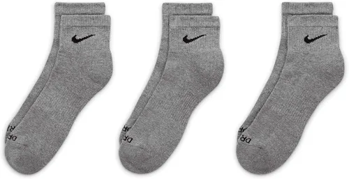 Vista 3 de Nike Everyday Plus Cushioned Ankle Socks, Carbon HeatherBlack