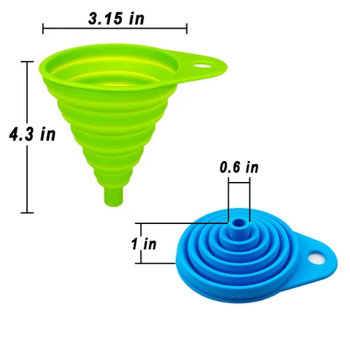 Vista 2 de Embudo plegable para transferencia de líquidos de botella de agua