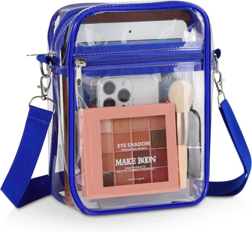 Vista 13 de MoKo Clear Bag Stadium Approved for Women, Crossbody Bag Purse Adjustable Strap Shoulder Bags for Concerts Sports Events