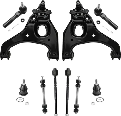 Vista 118 de Detroit Axle - Kit de suspensión delantera de 10 piezas para Jeep 2002-2004