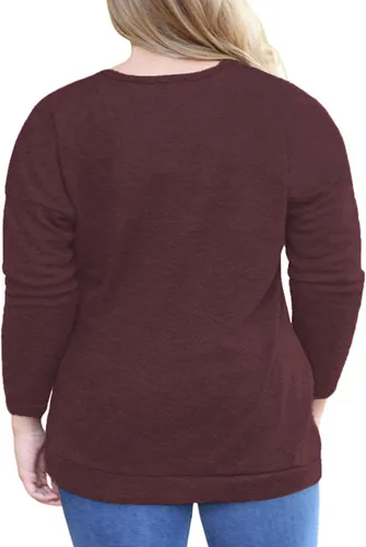 Vista 2 de VISLILY blusa de manga larga para mujer con botones, tallas grandes