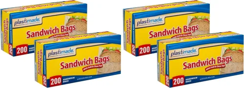 Vista 7 de Bolsas de almacenamiento de plástico desechables con lazo giratorio original, tamaño de 1 galón, 75 bolsas, ideales para el hogar, oficina