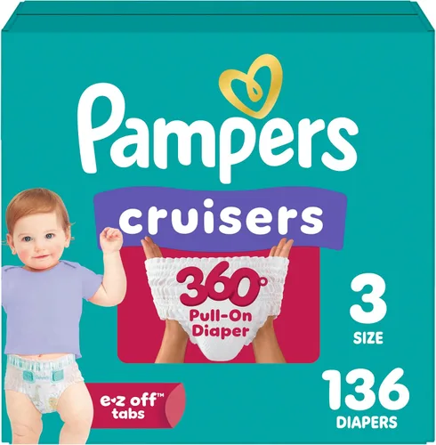 Vista 18 de Pampers Cruisers 360 Pañales - Talla 3, 26 unidades, pañales desechables para bebé, ajuste sin huecos