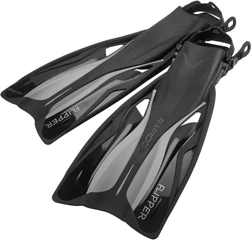 Vista 3 de Phantom Aquatics Juego de esnórquel sin marco con máscara de snorkel Negro