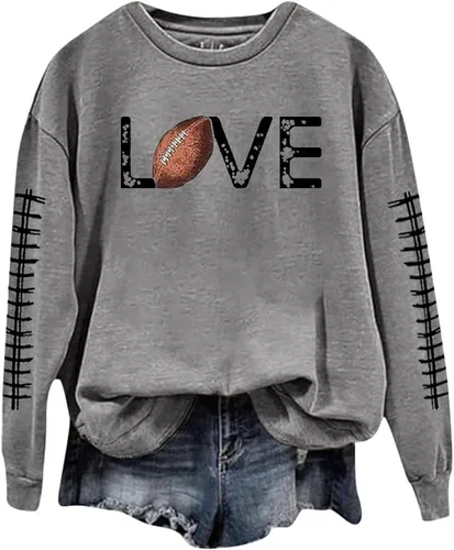 Vista 35 de Sudadera casual para mujer, manga larga, con cuello redondo, ropa de primavera, tallas S-3XL