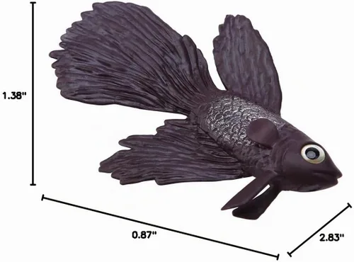 Vista 10 de FTVOGUE Acuario Natación Silicona Artificial Divertido Peces Ornamento Realista Falso (Marrón)