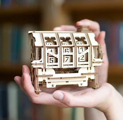 Vista 6 de UGEARS STEM Lab Math Series - Rompecabezas 3D educativos e ingeniería únicos con aplicación (contador)