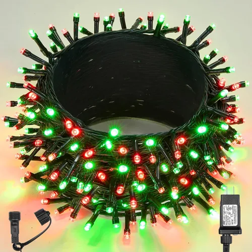 Vista 13 de BlcTec Luces de Navidad blancas cálidas, 300 luces LED de 108 pies para árbol de Navidad con 8 modos, impermeables, con certificación UL