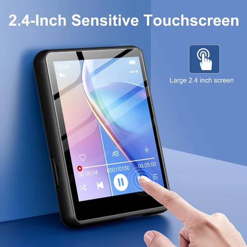 Vista 7 de Reproductor MP3 de 128 GB con Bluetooth Negro, reproductor de música SWOFY M4 con Bluetooth 5.4, reproductor MP3 portátil de alta fidelidad de 2.4