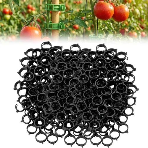 Vista 11 de Clips para plantas de jardín, clip de plástico seguro para plantas trepadoras, clips de tomate portátiles para plantas trepadoras, clip de soporte