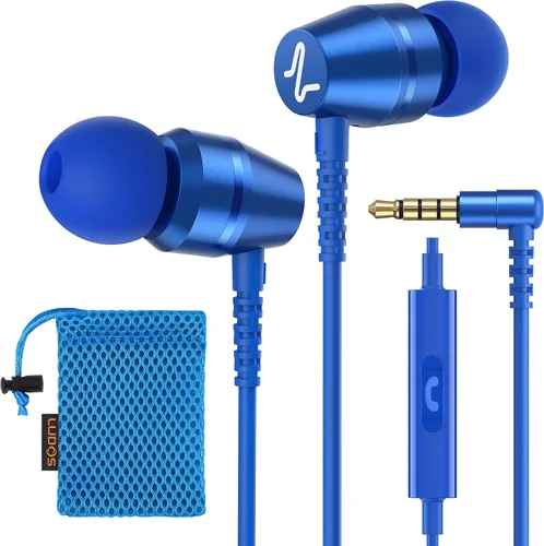 Vista 13 de LUDOS OMNITONE Auriculares con cable in-ear, 5 años de garantía, auriculares con micrófono, conector de 3.5 mm, auriculares con cable
