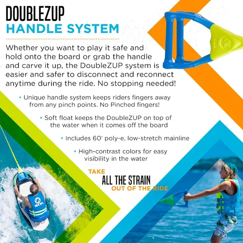 Vista 4 de You Got This 260 Board and Handle Combo with EVA Foam Padding, All-in-One Kneeboard, Wakeboard, Wakeskate, and Wakesurf Board for Kids, Teens, and