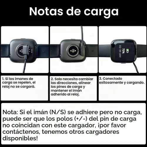 Vista 6 de Compatible con cargador de reloj inteligente Argom Skeiwatch C30 C70, [2 unidades, modelo A+modelo B, solo un ajuste] Cable de carga magnético