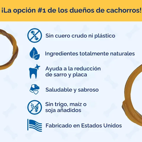 Vista 7 de N-Bone Anillos de dentición para cachorros, sabor a mantequilla de maní, masticables naturales para la dentición y golosinas para masticar, ayuda a