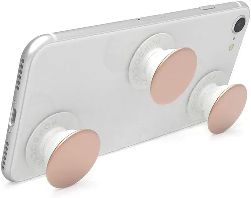 Vista 6 de PopSockets PopMinis: Mini Grips para teléfonos y tabletas (paquete de 3) - Aluminio Oro Rosa