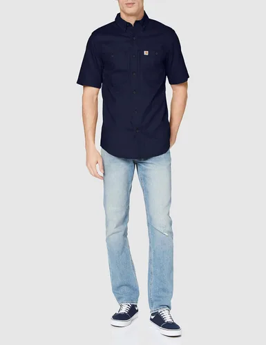 Vista 2 de Carhartt Camisa de trabajo de manga corta de lona de ajuste relajado para hombre