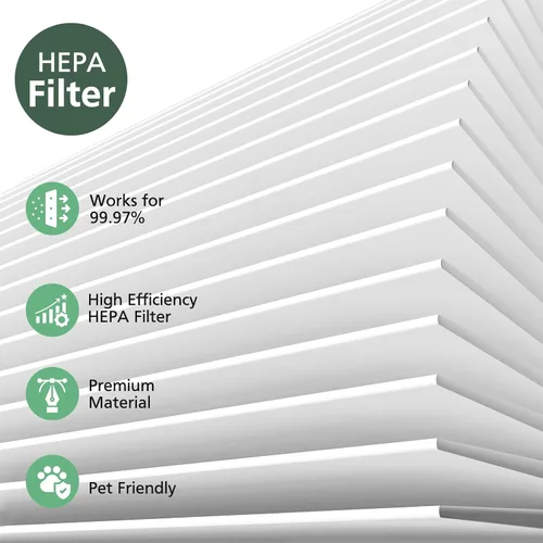 Vista 14 de Filtros de repuesto HEPA 9000 de ProHEPA compatibles con VEVA ProHEPA 9000 Air Pur ifiers, 2 filtros HEPA + 8 filtros de carbón activado