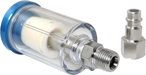 Vista 2 de RLECS Separador de aceite de agua, filtro de aire, trampa de humedad con conector de estilo europeo para compresor, pistola de pintura en aerosol