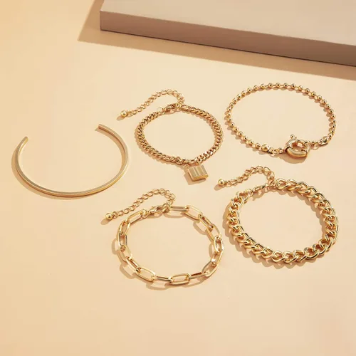 Vista 10 de 5 pulseras con dije de candado para mujeres y adolescentes, accesorios de mano de fiesta, Aolly, No es una piedra preciosa