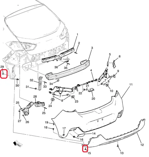 Vista 6 de Rexka 20 piezas de pernos de protección contra salpicaduras para guardabarros 11548270 Compatible con GM Chevrolet Camaro Colorado Cruze Equinox