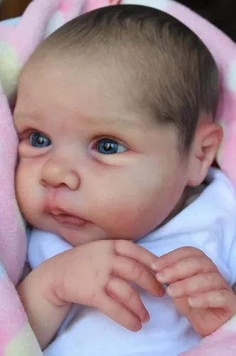 Vista 3 de iCradle Muñecas de bebé Reborn realistas de 20 pulgadas, muñeca recién nacida con peso de silicona suave, hecha a mano, regalo para niños y niñas a