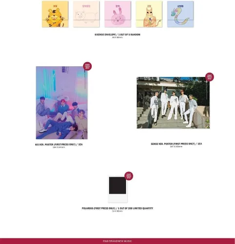 Vista 4 de K-POP AB6IX - 6IXENSE, versión 6IX incl. CD, 80pg Photobook, pegatina, tarjeta de fotos, tarjeta postal QR, tarjeta fotográfica secreta, marcador