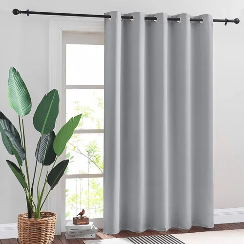 Vista 101 de RYB HOME Cortinas portátiles para puerta con privacidad, cortinas opacas y aislantes térmicas para dormitorio, armario, sala de estar, comedor, Beige
