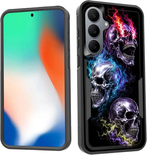 Vista 199 de Funda para Galaxy S26 FE, doble capa, protección contra caídas de grado militar de 10 pies, antideslizante, resistente a prueba de golpes, para Cruz