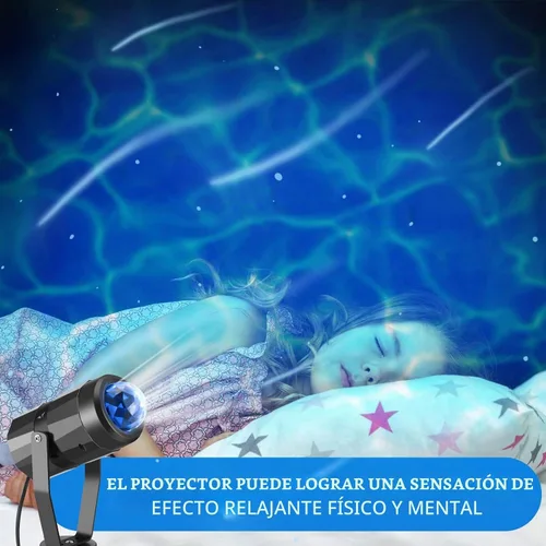 Vista 3 de Riakrum 6 piezas de luz de proyector de olas oceánicas, luz LED de efecto