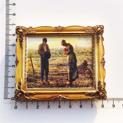 Vista 7 de 3D L'Angélus Jean-Francois Millet Famosas Pinturas Imán de nevera Louvre París Souvenir Pegatina Magnética Artesanía