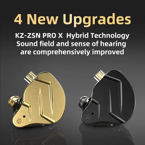 Vista 6 de KZ ZSN Pro X - Auriculares intraurales de monitor 1BA 1DD, auriculares con cable HiFi, para deportes, videojuegos, compatibles con teléfono, PC