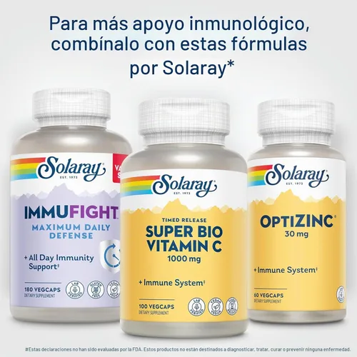 Vista 6 de SOLARAY Vitamina C tamponada Super Bio de 1000 mg, vitamina C de liberación temporal de dos etapas con bioflavonoides, suplemento de apoyo