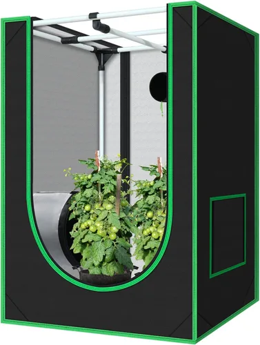 Vista 10 de Tienda de cultivo pequeña para plantas de interior de 18 x 30 x 36 pulgadas, tiendas de cultivo hidropónico Mylar para interiores, sala de cultivo