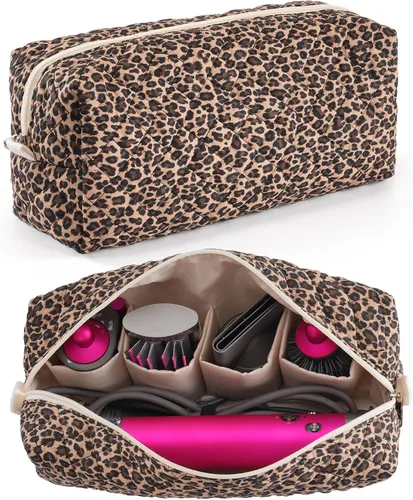 Vista 9 de Bolsa de viaje para herramientas para el cabello con divisor, organizador de herramientas para el cabello Dyson Airwrap y Shark FlexStyle, bolsa
