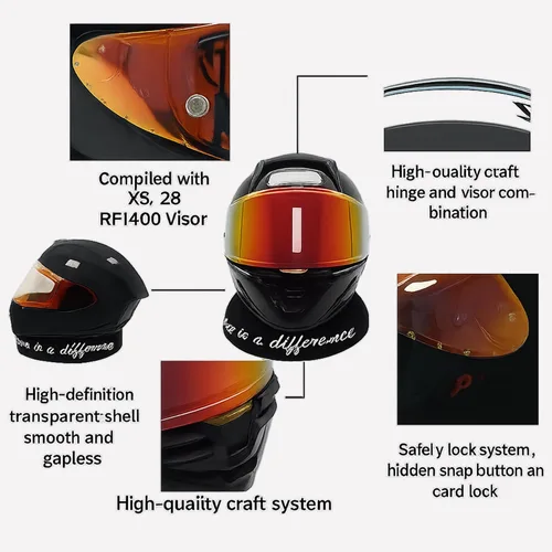Vista 6 de RF1400 X15 Visera de casco compatible con RF-1400, CWR-2, X15, Z8, X-SPR PRO
