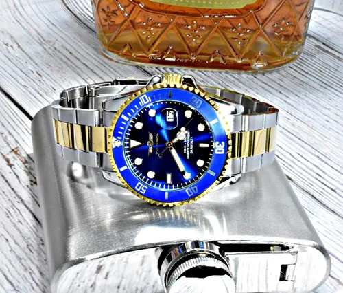 Vista 5 de ROAD WARRIOR Relojes de lujo de cuarzo para hombre, luminosos, cristal de zafiro de acero inoxidable., Mecánico