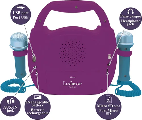 Vista 5 de LEXiBOOK, reproductor de karaoke congelado, MP320FZZ